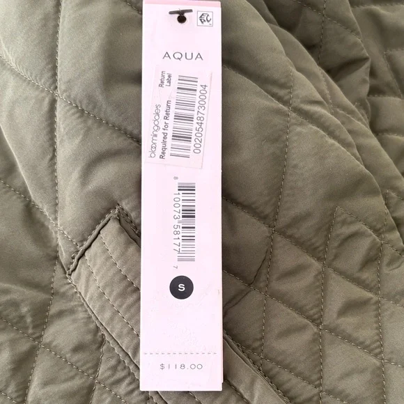Aqua Olive Quilted Jacket - Picture 3 of 10